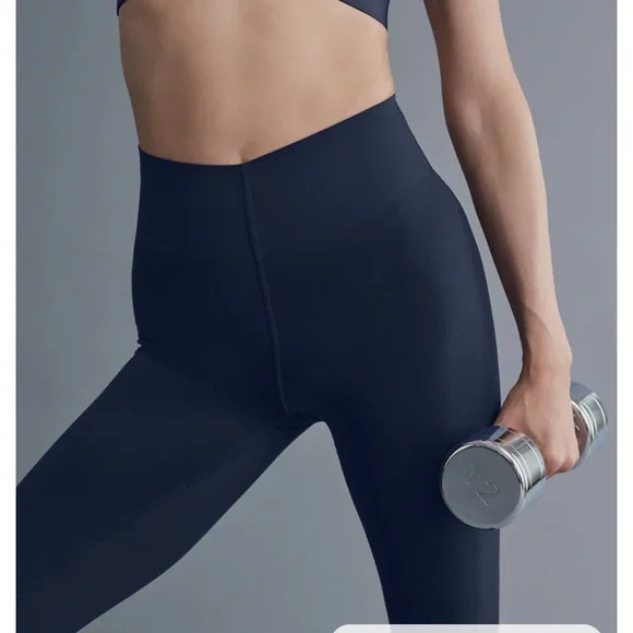 Alo Yoga Airlift Strength Extreme High-Waist 7/8 Leggings Legging Pant Navy Blue
